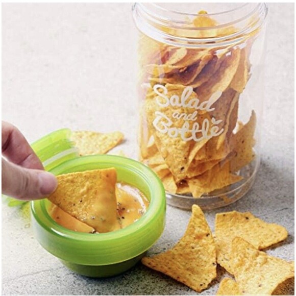 Komax Salad Bottle Set of 2 Leak Proof Salad Sauce Dressing Container BPA‎ Free - Picture 5 of 15